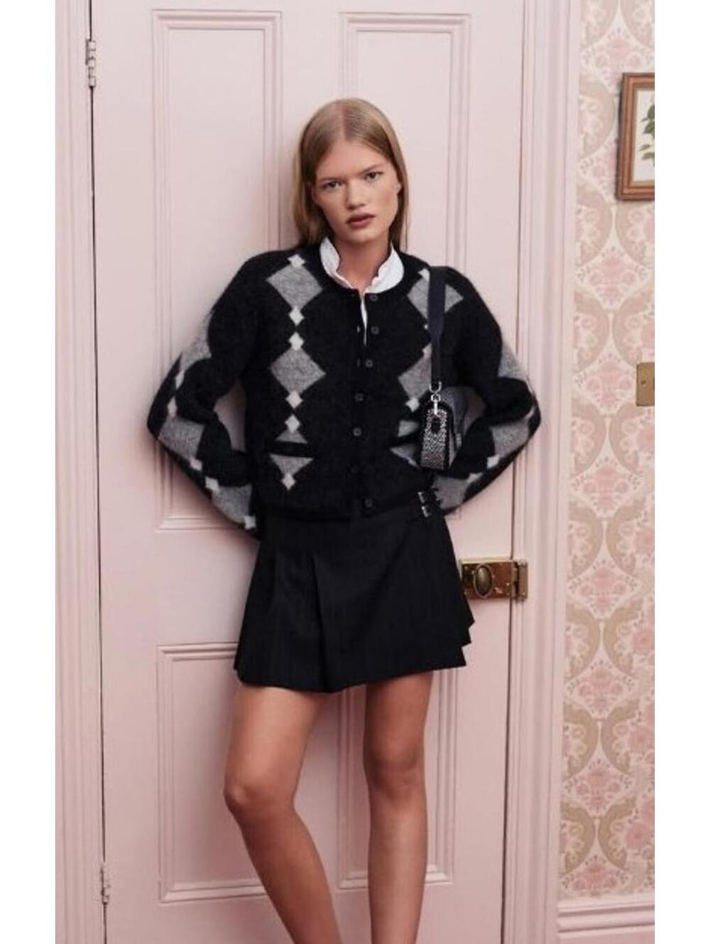 The Kooples Diamond Pattern Sweater (S)